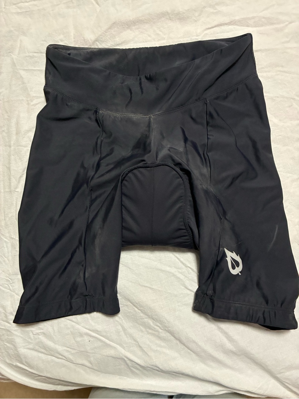 Baleaf Men's Black Cycling Shorts with Reflective Logo
